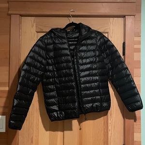 Black puffer jackets